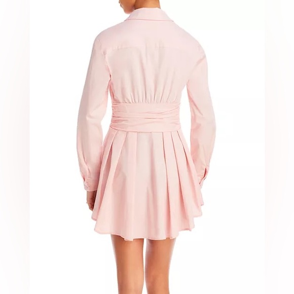 BARDOT LEONI CAMEO PINK MINI SHIRT DRESS SZ M / US 6 - Picture 3 of 6